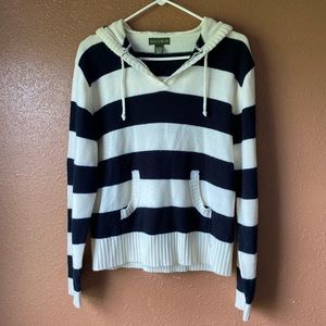Mountain Lake Striped Hooded Sweater